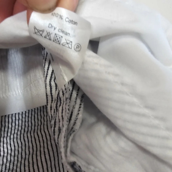 J Crew Factory Women's seersucker Mini Skirt Pinstripe Size 4 - Picture 5 of 7